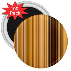 Brown Verticals Lines Stripes Colorful 3  Magnets (100 Pack)