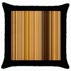 Brown Verticals Lines Stripes Colorful Throw Pillow Case (black)