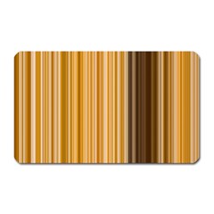 Brown Verticals Lines Stripes Colorful Magnet (rectangular) by Mariart