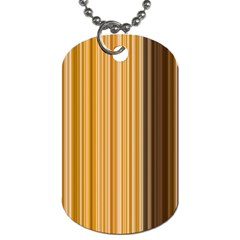 Brown Verticals Lines Stripes Colorful Dog Tag (one Side) by Mariart