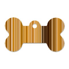 Brown Verticals Lines Stripes Colorful Dog Tag Bone (two Sides)