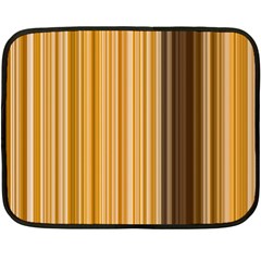 Brown Verticals Lines Stripes Colorful Fleece Blanket (mini) by Mariart