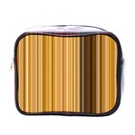 Brown Verticals Lines Stripes Colorful Mini Toiletries Bags Front