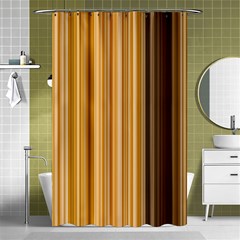 Brown Verticals Lines Stripes Colorful Shower Curtain 48  X 72  (small)  by Mariart