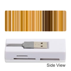 Brown Verticals Lines Stripes Colorful Memory Card Reader (stick)  by Mariart