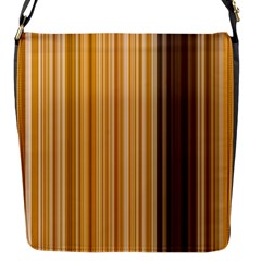 Brown Verticals Lines Stripes Colorful Flap Messenger Bag (s)