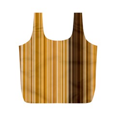 Brown Verticals Lines Stripes Colorful Full Print Recycle Bags (m) 