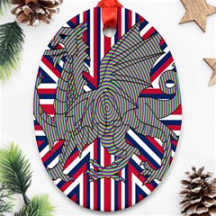 Alternatively Mega British America Dragon Illustration Ornament (oval) by Mariart