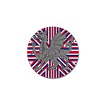 Alternatively Mega British America Dragon Illustration Golf Ball Marker Front