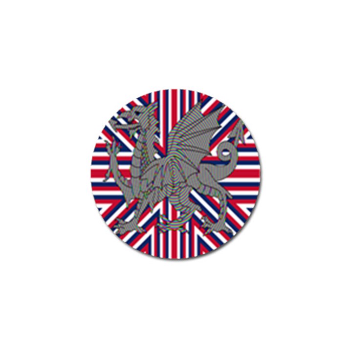 Alternatively Mega British America Dragon Illustration Golf Ball Marker