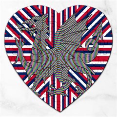 Alternatively Mega British America Dragon Illustration Jigsaw Puzzle (heart) by Mariart