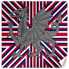 Alternatively Mega British America Dragon Illustration Canvas 16  X 16   by Mariart