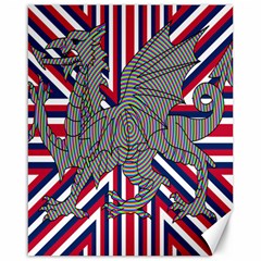 Alternatively Mega British America Dragon Illustration Canvas 16  X 20   by Mariart