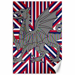 Alternatively Mega British America Dragon Illustration Canvas 20  X 30   by Mariart