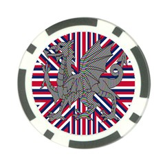 Alternatively Mega British America Dragon Illustration Poker Chip Card Guard