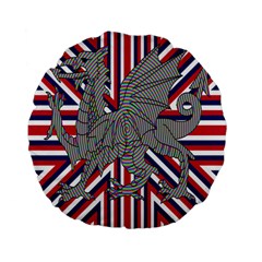 Alternatively Mega British America Dragon Illustration Standard 15  Premium Flano Round Cushions