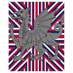 Alternatively Mega British America Dragon Illustration Drawstring Bag (small) by Mariart