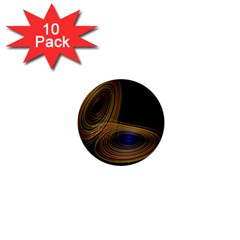 Wondrous Trajectorie Illustrated Line Light Black 1  Mini Buttons (10 Pack) 