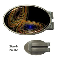 Wondrous Trajectorie Illustrated Line Light Black Money Clips (oval)  by Mariart