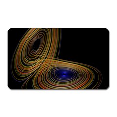 Wondrous Trajectorie Illustrated Line Light Black Magnet (rectangular)