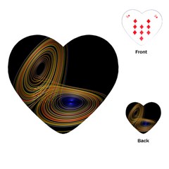 Wondrous Trajectorie Illustrated Line Light Black Playing Cards (heart)  by Mariart