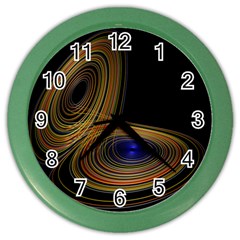 Wondrous Trajectorie Illustrated Line Light Black Color Wall Clocks by Mariart