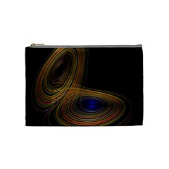 Wondrous Trajectorie Illustrated Line Light Black Cosmetic Bag (medium)  by Mariart