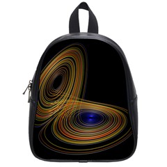 Wondrous Trajectorie Illustrated Line Light Black School Bag (small)