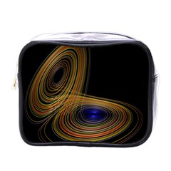 Wondrous Trajectorie Illustrated Line Light Black Mini Toiletries Bags by Mariart