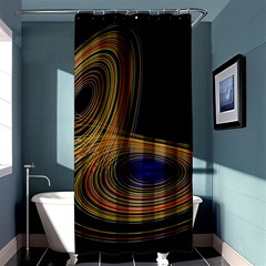 Wondrous Trajectorie Illustrated Line Light Black Shower Curtain 36  X 72  (stall)  by Mariart