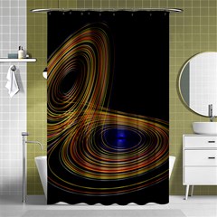 Wondrous Trajectorie Illustrated Line Light Black Shower Curtain 48  X 72  (small)  by Mariart