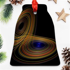 Wondrous Trajectorie Illustrated Line Light Black Ornament (bell) by Mariart