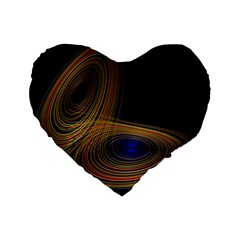 Wondrous Trajectorie Illustrated Line Light Black Standard 16  Premium Heart Shape Cushions by Mariart