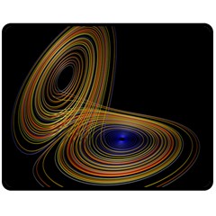 Wondrous Trajectorie Illustrated Line Light Black Double Sided Fleece Blanket (medium)  by Mariart