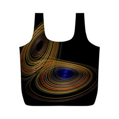 Wondrous Trajectorie Illustrated Line Light Black Full Print Recycle Bags (m)  by Mariart