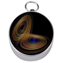 Wondrous Trajectorie Illustrated Line Light Black Silver Compasses