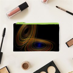 Wondrous Trajectorie Illustrated Line Light Black Cosmetic Bag (xs)