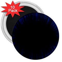 Colorful Light Ray Border Animation Loop Blue Motion Background Space 3  Magnets (10 Pack)  by Mariart