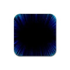 Colorful Light Ray Border Animation Loop Blue Motion Background Space Rubber Coaster (square)  by Mariart