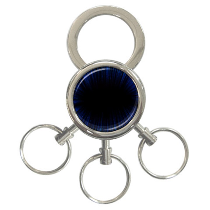 Colorful Light Ray Border Animation Loop Blue Motion Background Space 3-Ring Key Chains