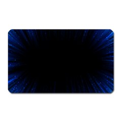 Colorful Light Ray Border Animation Loop Blue Motion Background Space Magnet (rectangular)