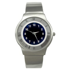 Colorful Light Ray Border Animation Loop Blue Motion Background Space Stainless Steel Watch by Mariart