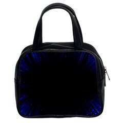 Colorful Light Ray Border Animation Loop Blue Motion Background Space Classic Handbags (2 Sides) by Mariart