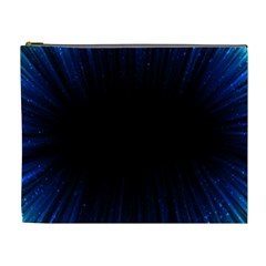 Colorful Light Ray Border Animation Loop Blue Motion Background Space Cosmetic Bag (xl) by Mariart