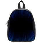 Colorful Light Ray Border Animation Loop Blue Motion Background Space School Bag (Small) Front