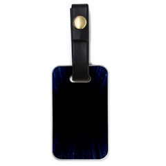 Colorful Light Ray Border Animation Loop Blue Motion Background Space Luggage Tags (one Side) 