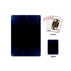 Colorful Light Ray Border Animation Loop Blue Motion Background Space Playing Cards (mini)  by Mariart