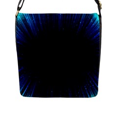 Colorful Light Ray Border Animation Loop Blue Motion Background Space Flap Messenger Bag (l) 