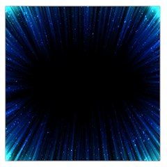 Colorful Light Ray Border Animation Loop Blue Motion Background Space Large Satin Scarf (Square)