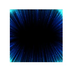 Colorful Light Ray Border Animation Loop Blue Motion Background Space Small Satin Scarf (square)